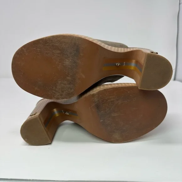 Sam Edelman Shiloh Suede Mule Heel, Olive Suede, Size 6.5 - Picture 8 of 12